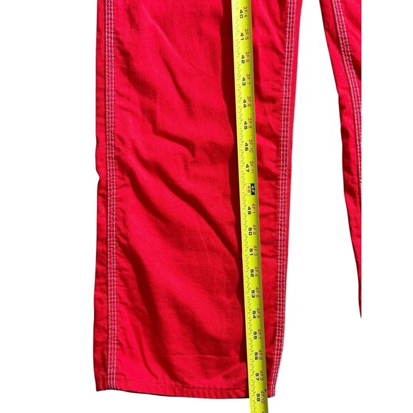 Vtg Washington Dee Cee Overalls Red 100% Cotton Adjustable Straps Unisex OS See - Picture 4 of 16